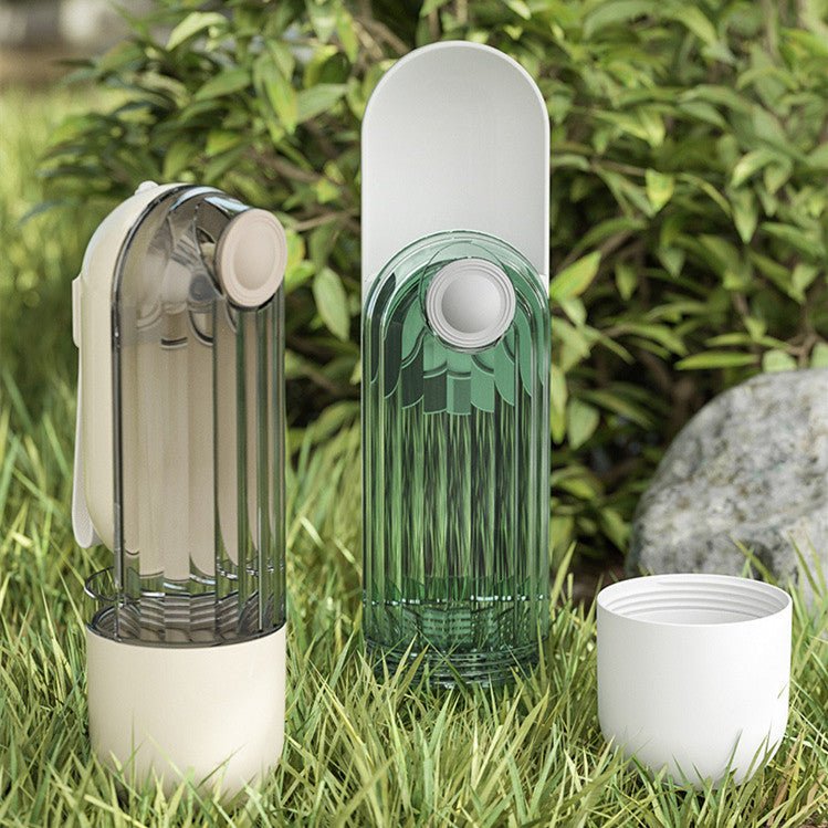 2 in 1 Portable Pet Water Cup- Green Segment Design - silverfoxgoods